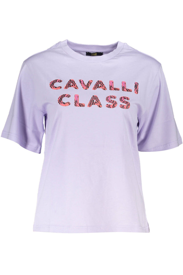 Cavalli Class Purple Woman Short Sleeve T-Shirt-Clothing - Women-CAVALLI CLASS-Urbanheer