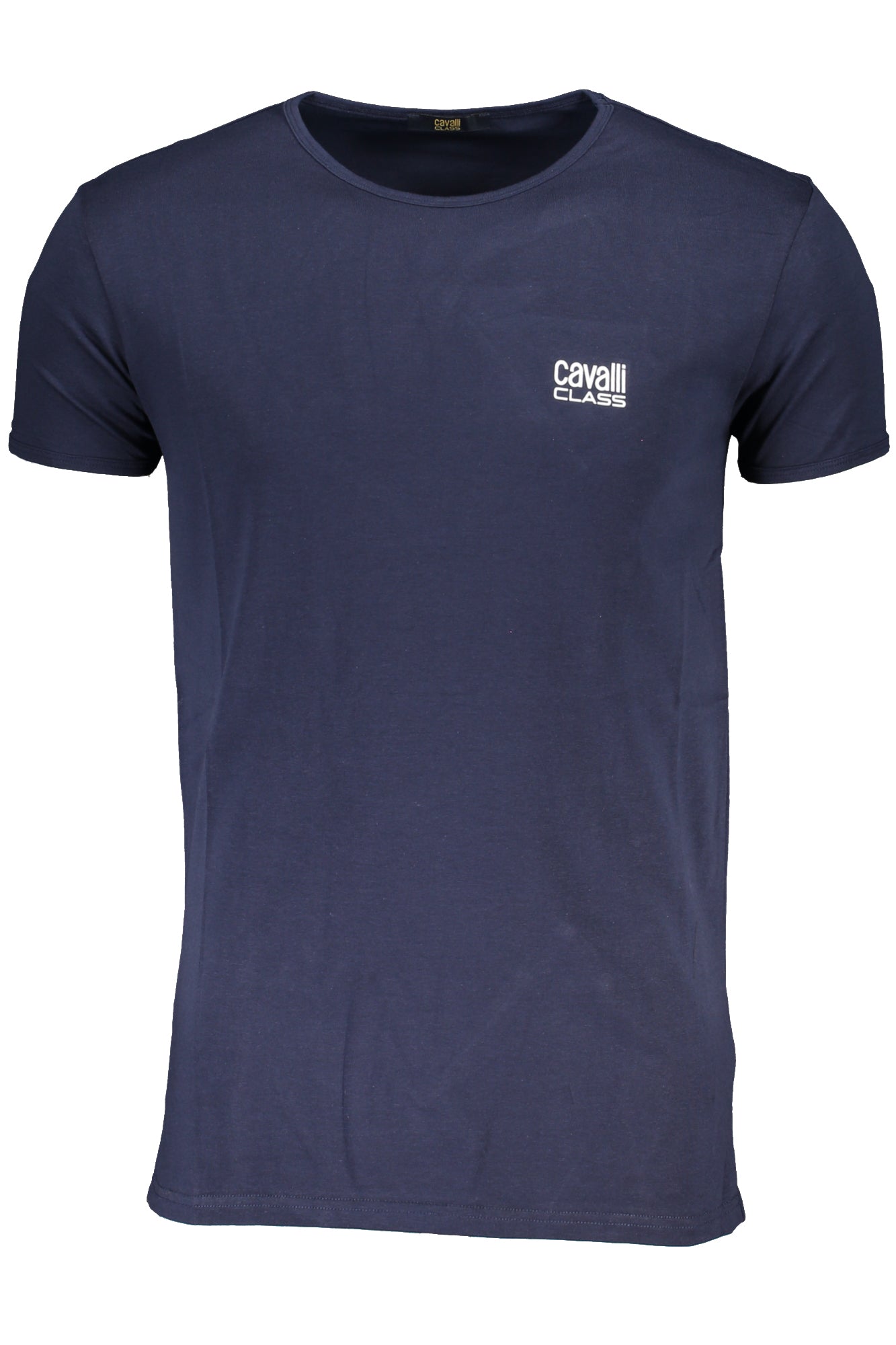 Cavalli Class Men'S Short Sleeved T-Shirt Blue-T-Shirt-CAVALLI CLASS-BLUE-S-Urbanheer