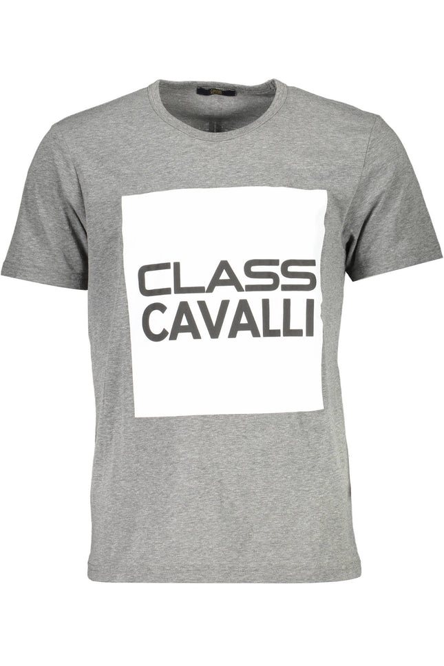CAVALLI CLASS MEN'S SHORT SLEEVE T-SHIRT GRAY