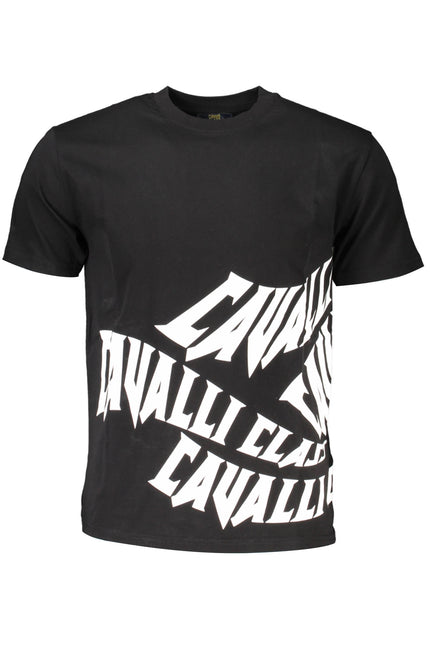Cavalli Class T-Shirt Short Sleeve Man Black-T-Shirt-CAVALLI CLASS-Urbanheer