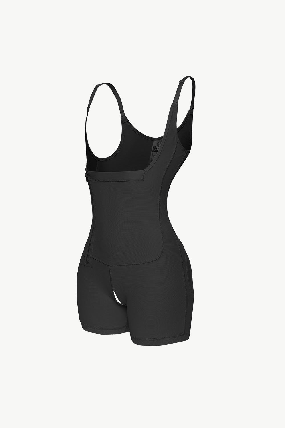 Full Size Side Zipper Under-Bust Shaping Bodysuit-Street 360-Black-S-Urbanheer