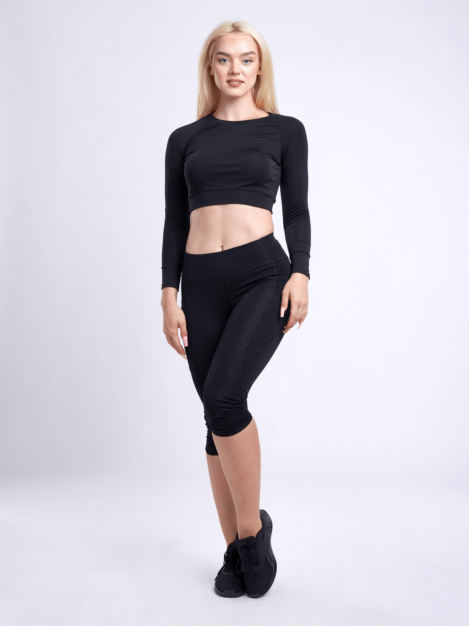 Mid-Rise Capri Fitness Leggings with Side Pockets-JupiterGear-Rose Dust-Small / Medium-Urbanheer