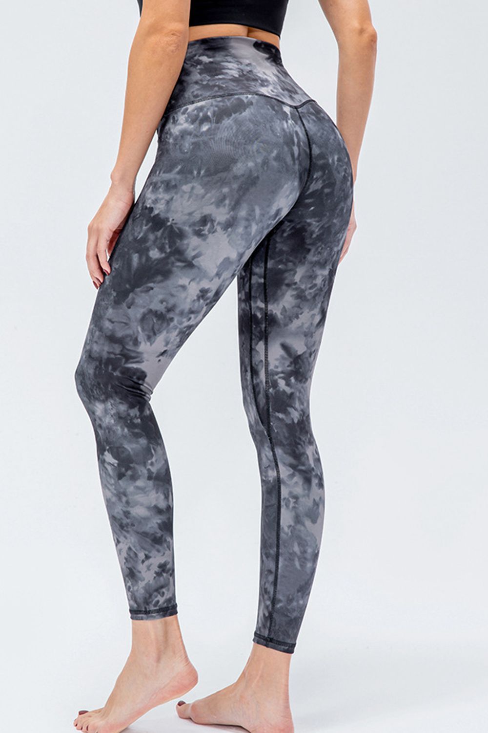 Wide Waistband Slim Fit Active Leggings-Street 360-Heather Gray-S-Urbanheer
