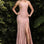 Fitted Floral Applique High Side Slit Long Prom Gown CDCD967-0