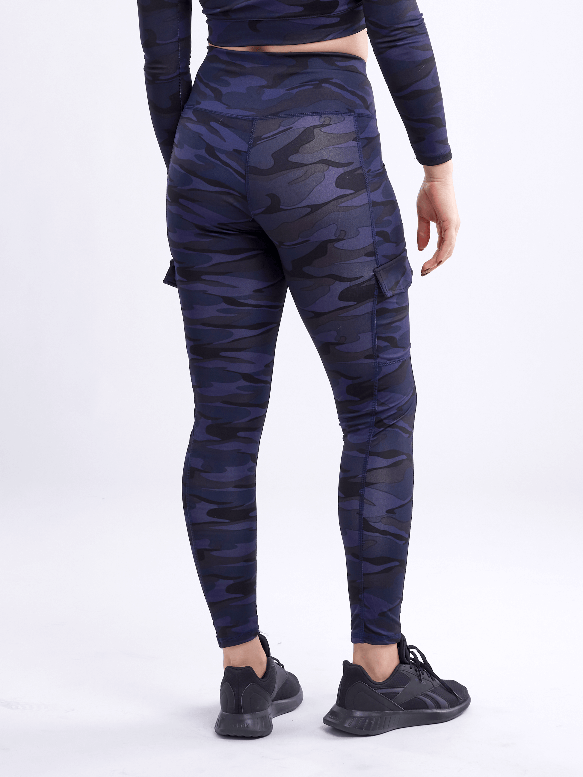 High-Waisted Leggings with Side Cargo Pockets-JupiterGear-French Camo-Small / Medium-Urbanheer