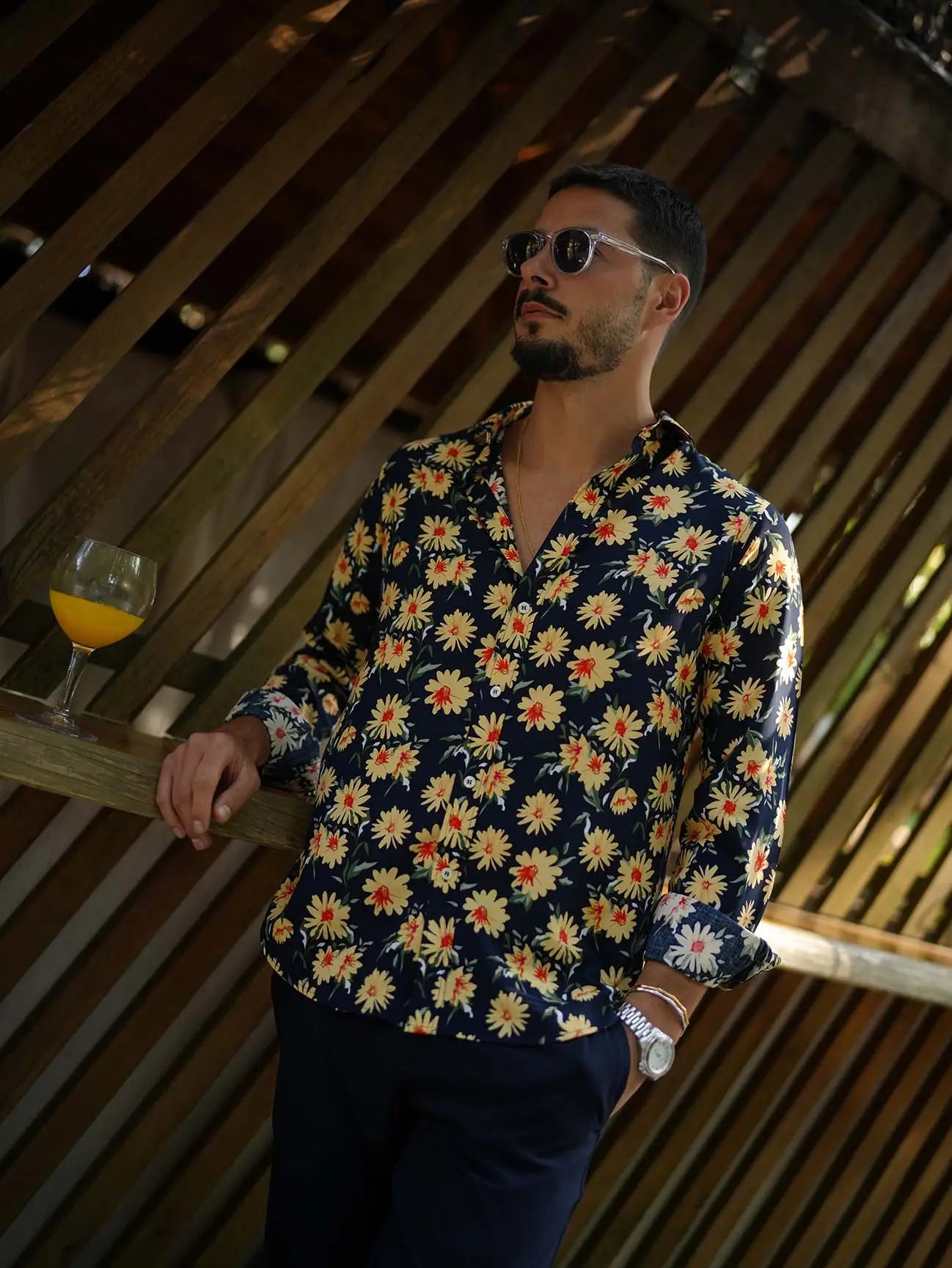 Floral Print Shirt Men'S Shirt-Clothing - Men-Donato-S-Urbanheer