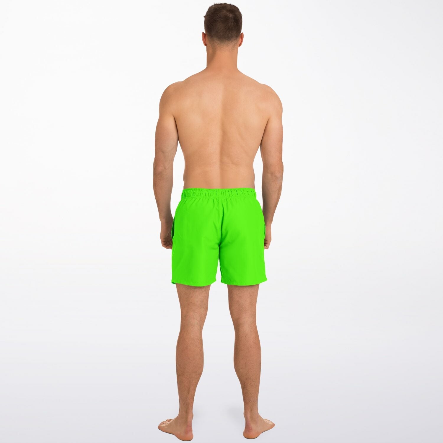 Neon Green 5.5" Men Swim Shorts-Subliminator-XS-Urbanheer