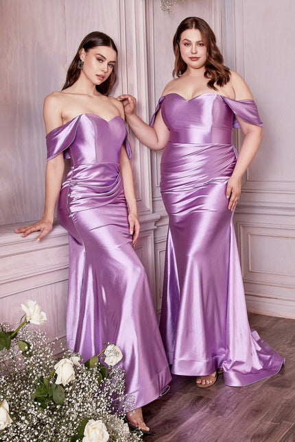 Satin Strapless Fitted Gown Classic