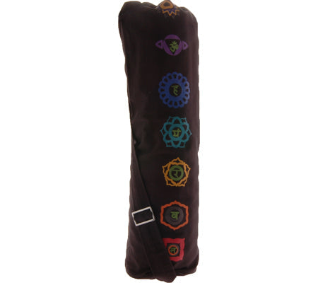 Yoga Bag - Omsutra Chakra Yoga Mat Bag - Print-OMSutra-Black-Urbanheer