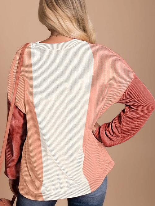 Amira Long Sleeve Shirt-Top-ClaudiaG-Coral-L-Urbanheer