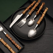 Bamboo Flatware Place Set Of 4-ClaudiaG Home-Urbanheer