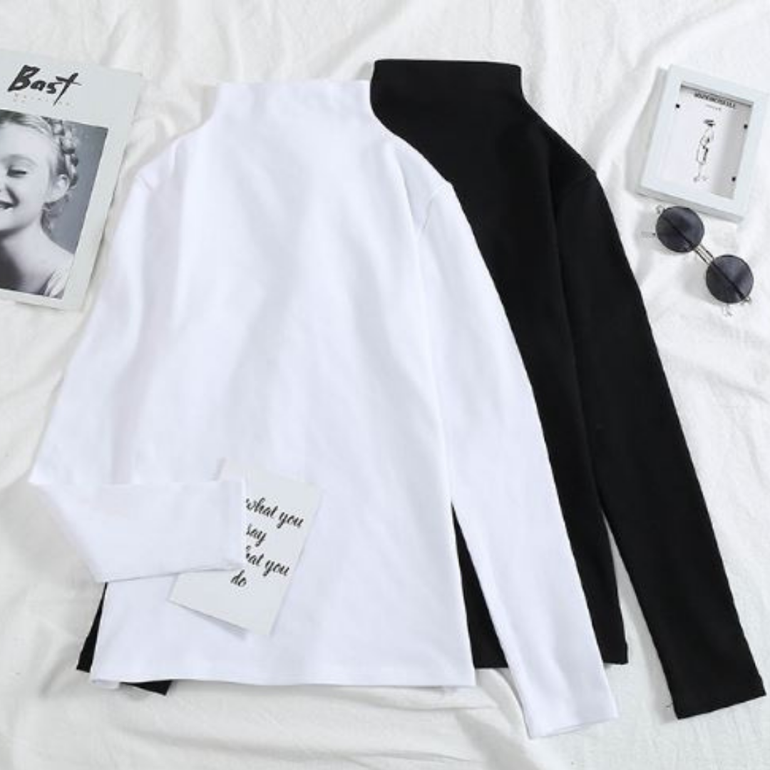 T-Neck Top-Top-ClaudiaG-XS-Black-Urbanheer