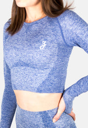 Crop Sleeve Dynamic - blue - Damen-Pear Juniper-Blue-L-Urbanheer