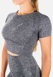 Crop Top Dynamic - grey - Damen-Pear Juniper-Grey-L-Urbanheer