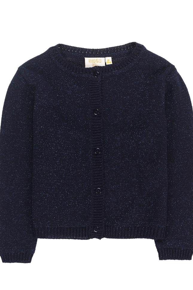 Ubs2 Girl'S Tricot Jacket In Navy And Silver Lurex.-UBS2-2-Urbanheer