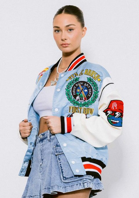 Pen & Brush Art Dept. Varsity Jacket-Vibrant M.i.U-XS-Urbanheer