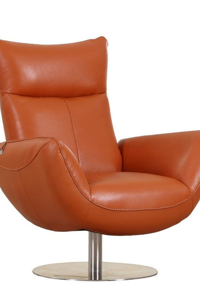 Modern Genuine Italian Leather Lounge Chair-armchair-G-BlakHom-Urbanheer