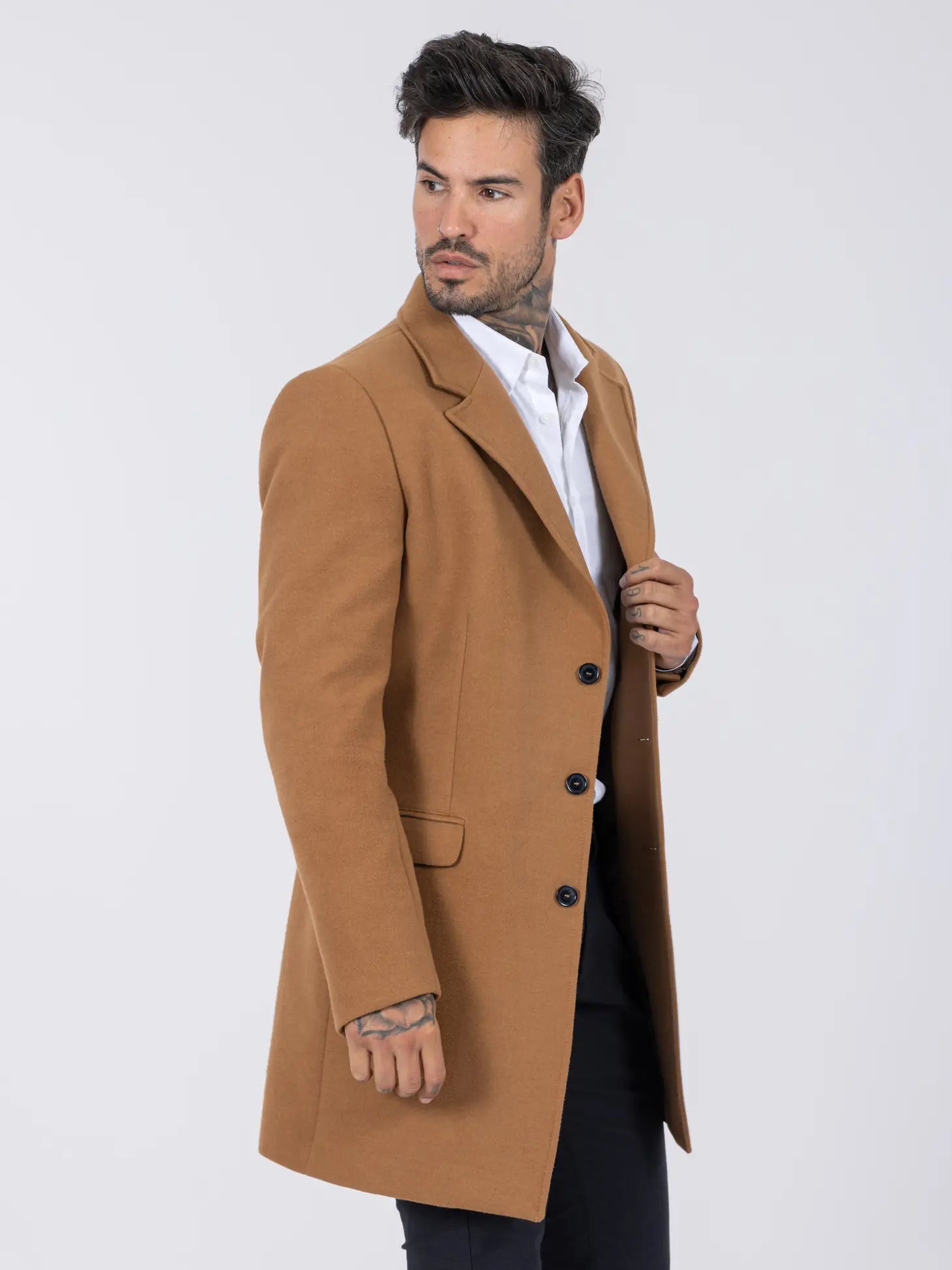 Drie Kleure Smk Overcoat - Camel-Clothing - Men-SMK Denim&Co-S-Camel-Urbanheer