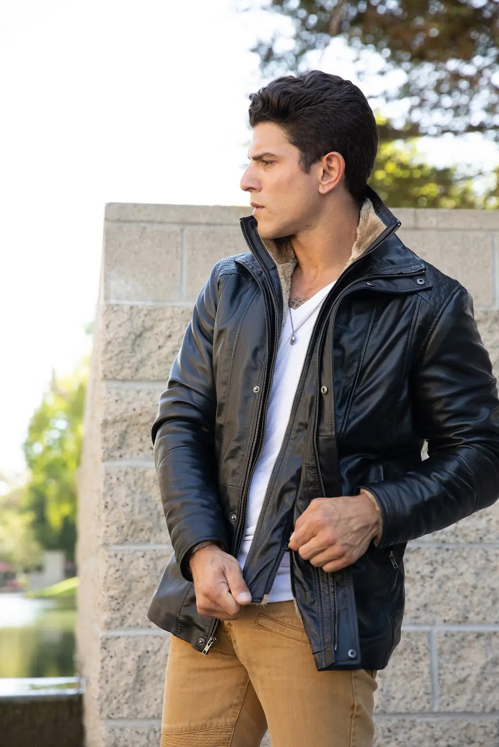 Men'S Tiberius Premium Lambskin Leather Coat With Fur-Clothing - Men-Fadcloset-XS-Urbanheer