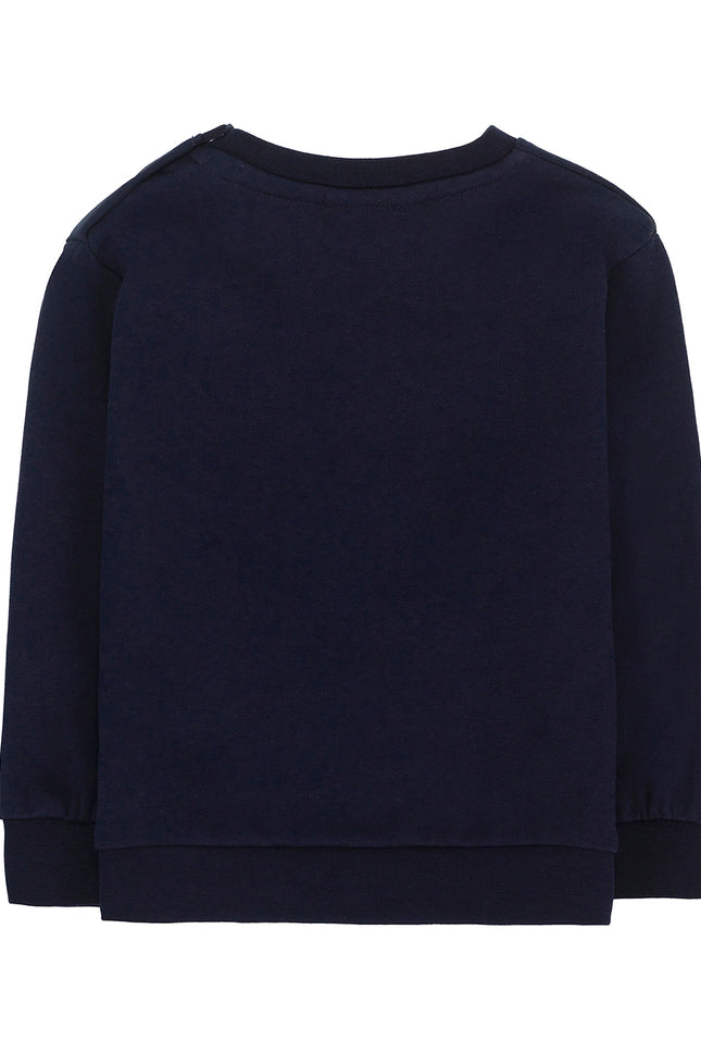 Ubs2 Baby Boy'S Navy Blue Cotton Fleece Sweatshirt.-UBS2-Urbanheer