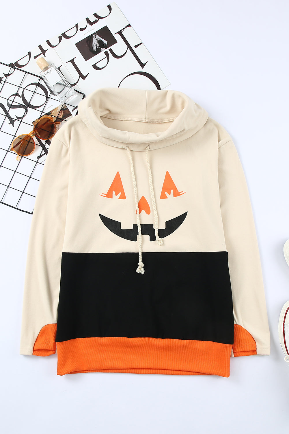 Orange Turtleneck Halloween Festive Top-UHXC-Orange-(US 4-6)S-Urbanheer