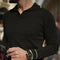 Men's Black Polo Black Sweater-Clothing - Men-Donato-S-Urbanheer