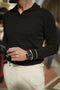 Men's Black Polo Black Sweater-Clothing - Men-Donato-S-Urbanheer