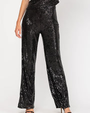 Wide Sequin Trousers With Side Zip-Tantra-S-Urbanheer