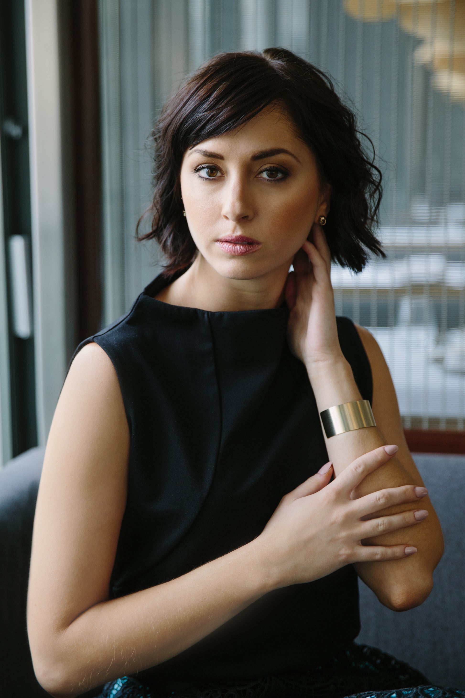 Victoria Crop Top-Salmon Bella-L-Black-Urbanheer