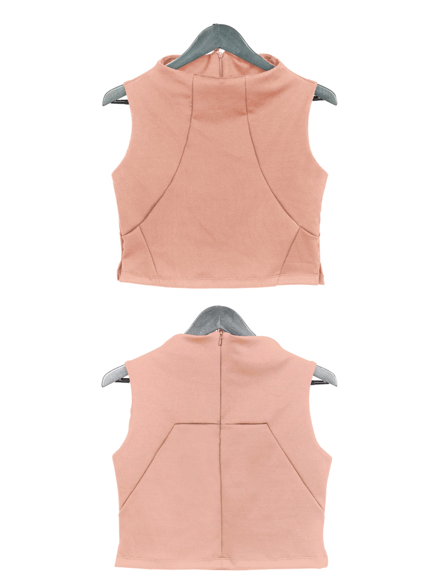 Victoria Crop Top-Salmon Bella-L-Black-Urbanheer