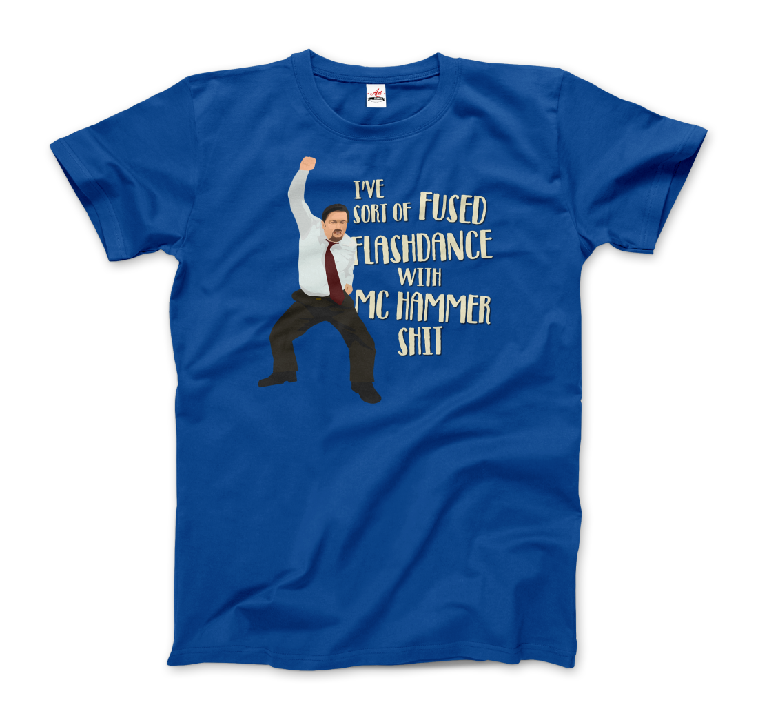 David Brent Classic Dance, From The Office Uk T-Shirt-Art-O-Rama Shop-Men (Unisex)-Charcoal-S-Urbanheer