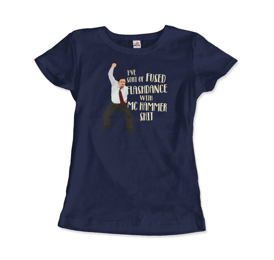David Brent Classic Dance, From The Office Uk T-Shirt-Art-O-Rama Shop-Men (Unisex)-Charcoal-S-Urbanheer