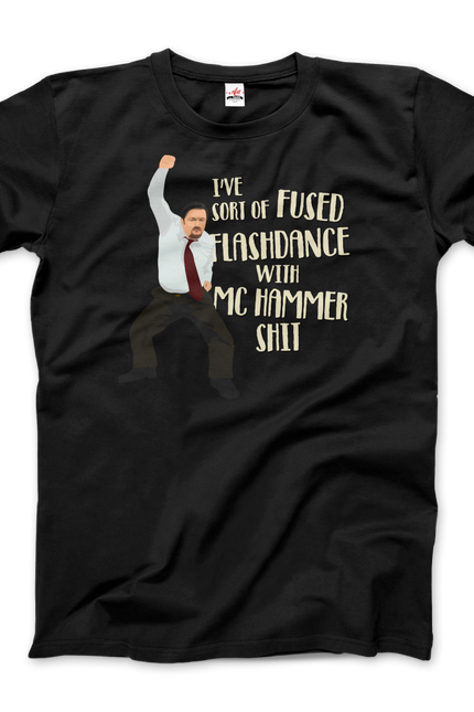 David Brent Classic Dance, From The Office Uk T-Shirt-Art-O-Rama Shop-Women (Fitted)-White-L-Urbanheer