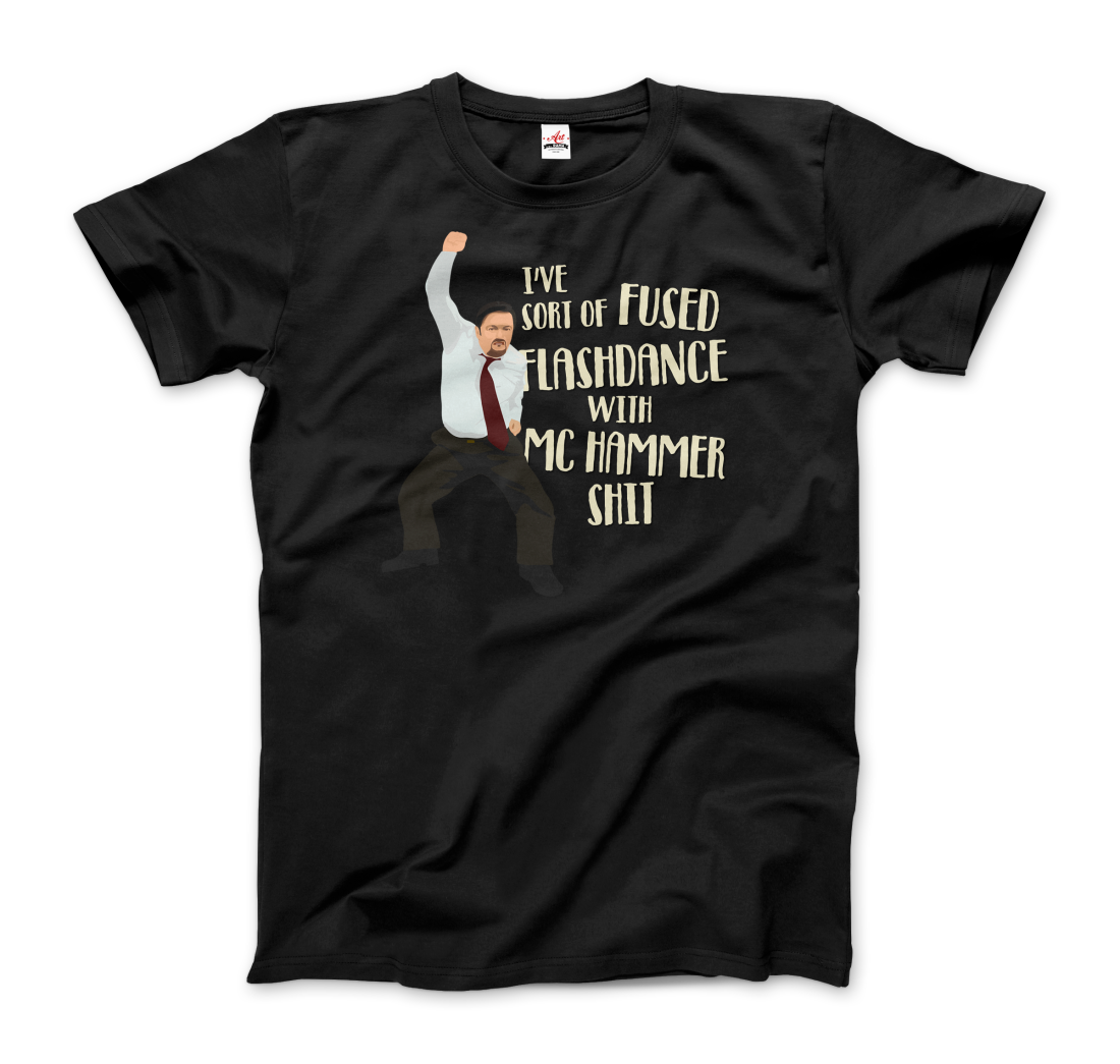David Brent Classic Dance, From The Office Uk T-Shirt-Art-O-Rama Shop-Men (Unisex)-Charcoal-S-Urbanheer