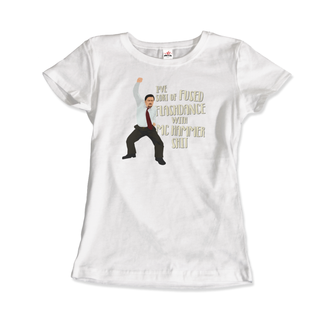 David Brent Classic Dance, From The Office Uk T-Shirt-Art-O-Rama Shop-Men (Unisex)-Navy-S-Urbanheer