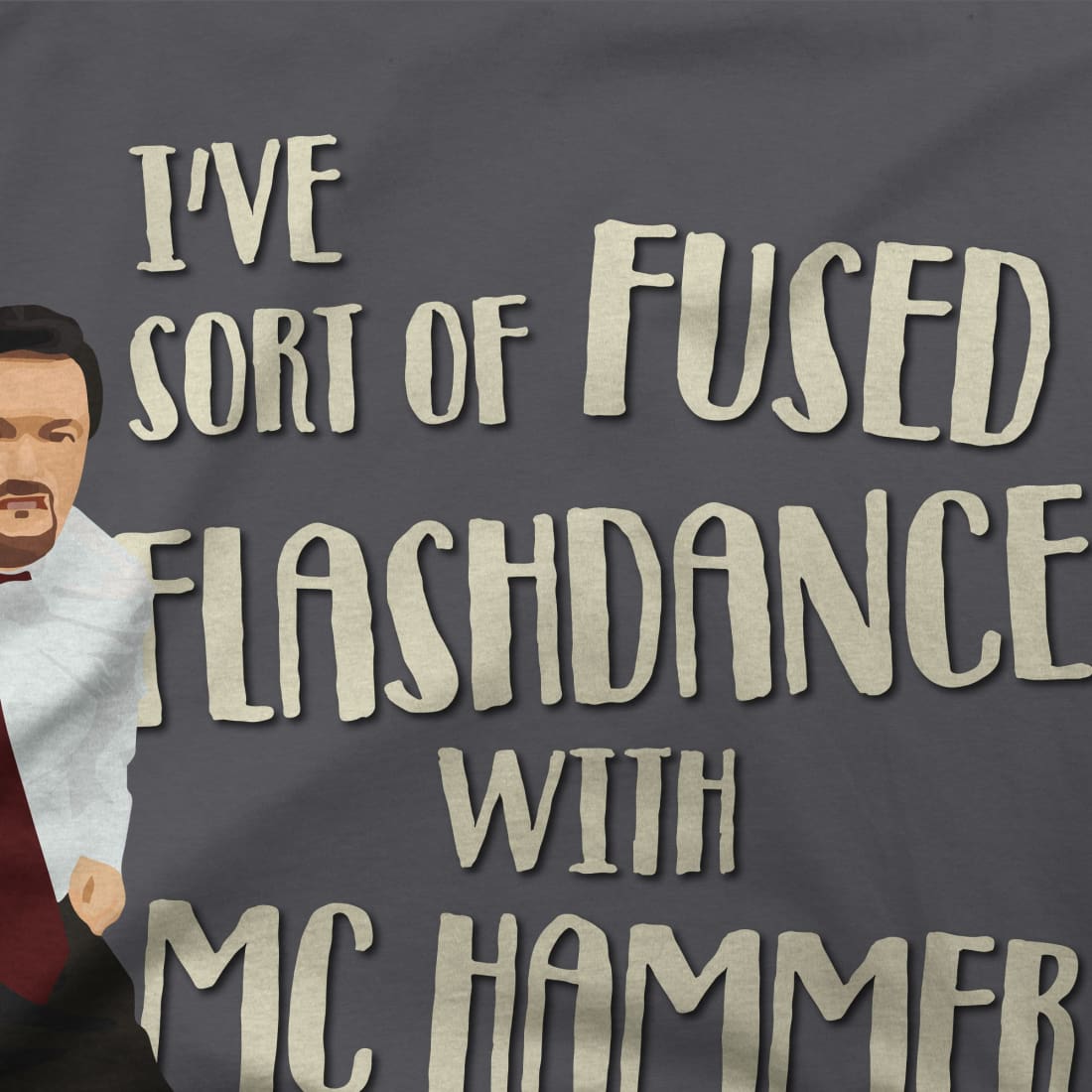 David Brent Classic Dance, From The Office Uk T-Shirt-Art-O-Rama Shop-Men (Unisex)-Charcoal-S-Urbanheer