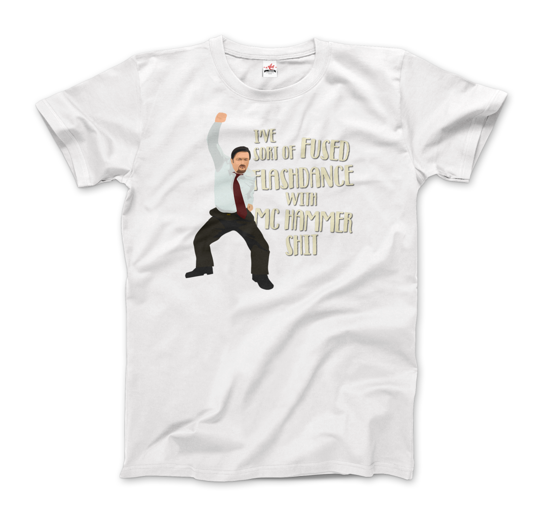 David Brent Classic Dance, From The Office Uk T-Shirt-Art-O-Rama Shop-Men (Unisex)-Charcoal-S-Urbanheer