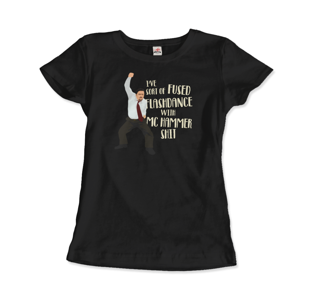 David Brent Classic Dance, From The Office Uk T-Shirt-Art-O-Rama Shop-Men (Unisex)-Charcoal-S-Urbanheer