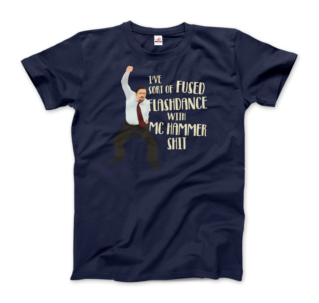 David Brent Classic Dance, From The Office Uk T-Shirt-Art-O-Rama Shop-Men (Unisex)-Heather Grey-S-Urbanheer