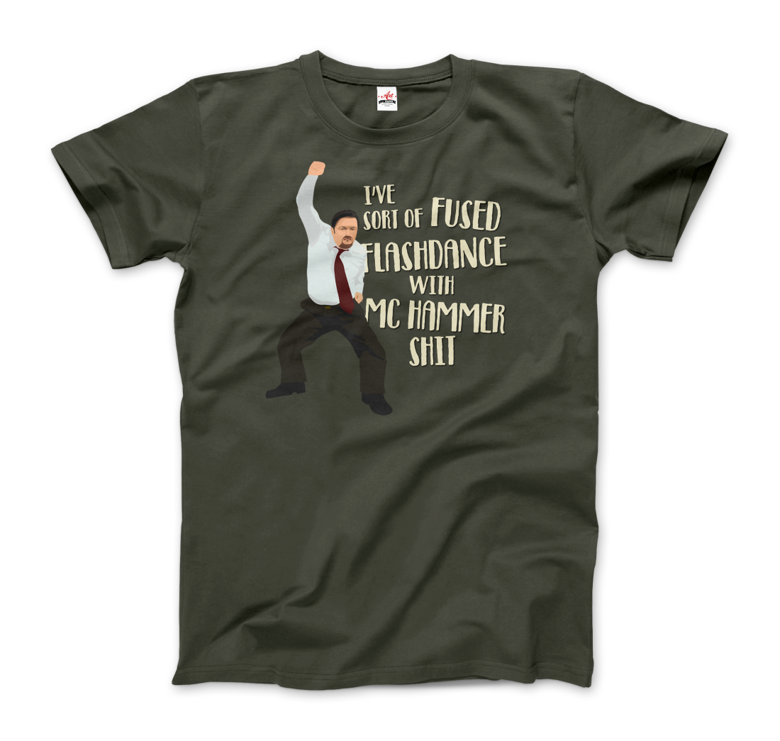 David Brent Classic Dance, From The Office Uk T-Shirt-Art-O-Rama Shop-Men (Unisex)-Black-S-Urbanheer