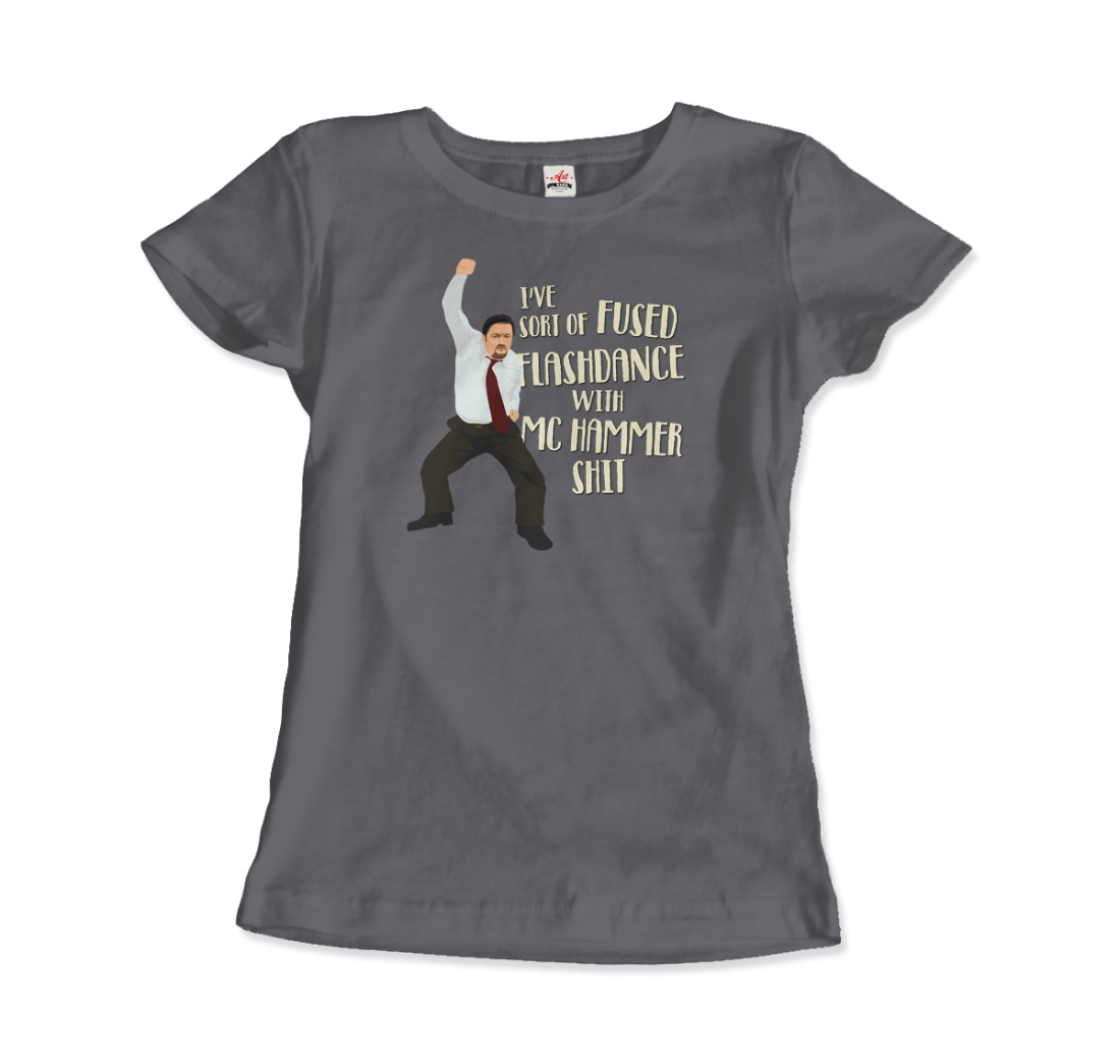 David Brent Classic Dance, From The Office Uk T-Shirt-Art-O-Rama Shop-Men (Unisex)-Charcoal-S-Urbanheer