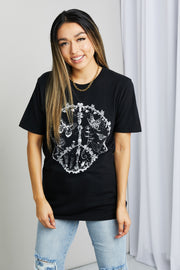 mineB Full Size Butterfly Graphic Tee Shirt-Street 360-Black-S-Urbanheer