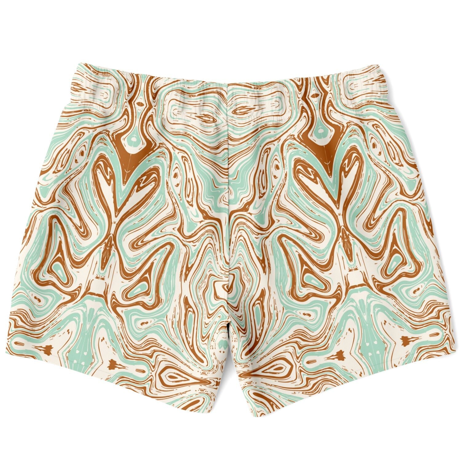 Caramel Marble 5.5" Men Swim Shorts-Subliminator-XS-Urbanheer