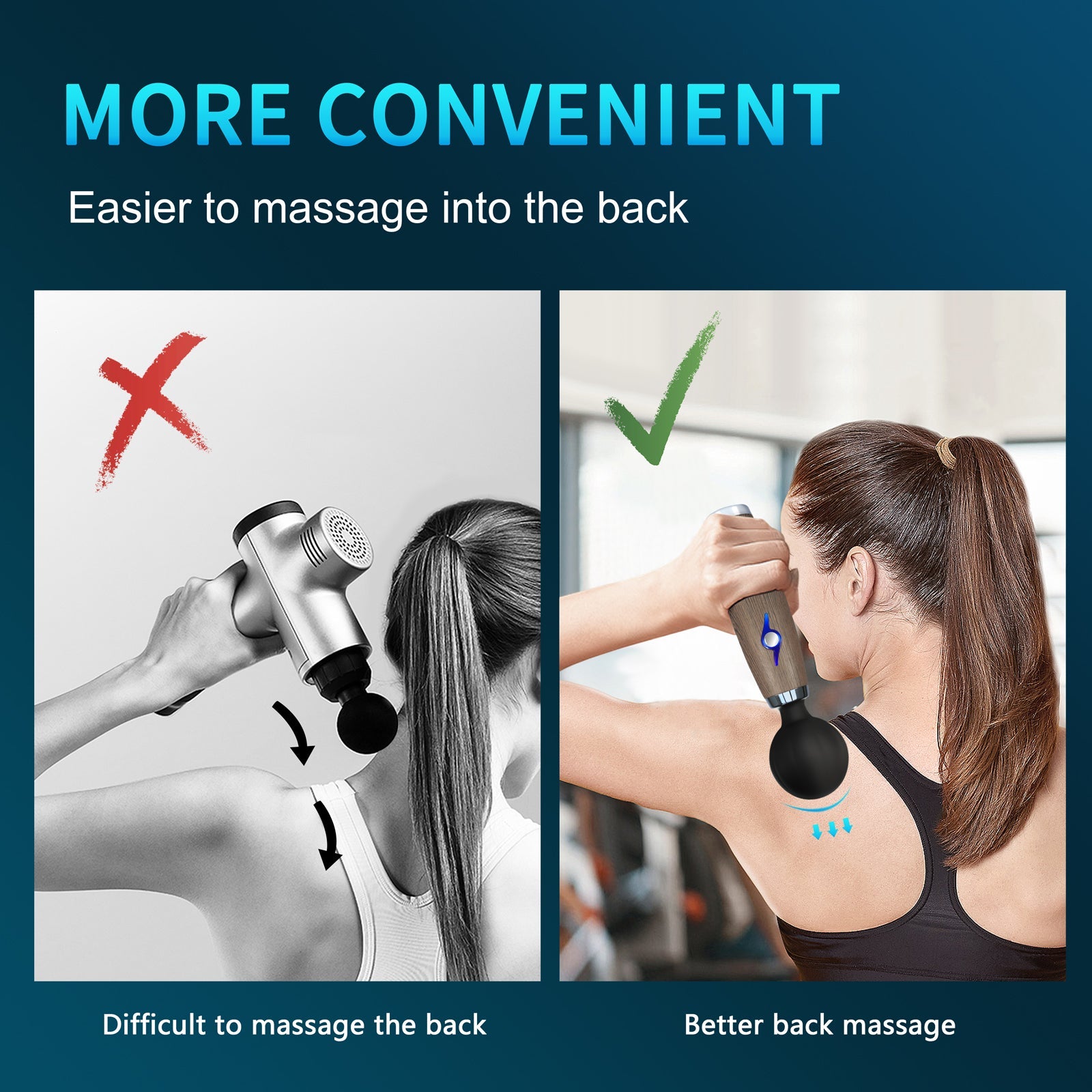 Maxgia Electric Handheld Muslce Massager, Mjollnir-Maxgia-Wood Pattern-Urbanheer