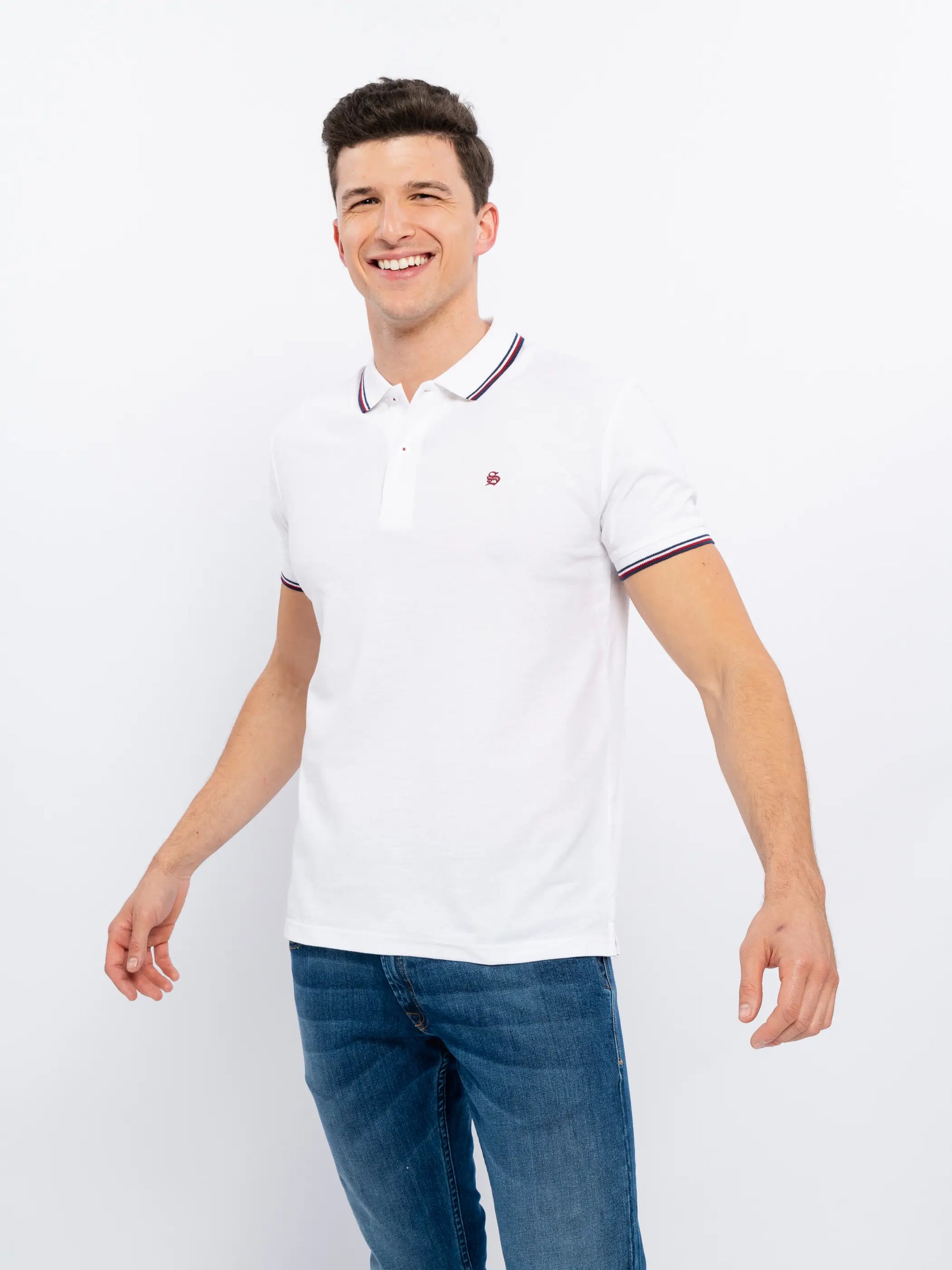 White Polo T-Shirt-SMF-S-Urbanheer
