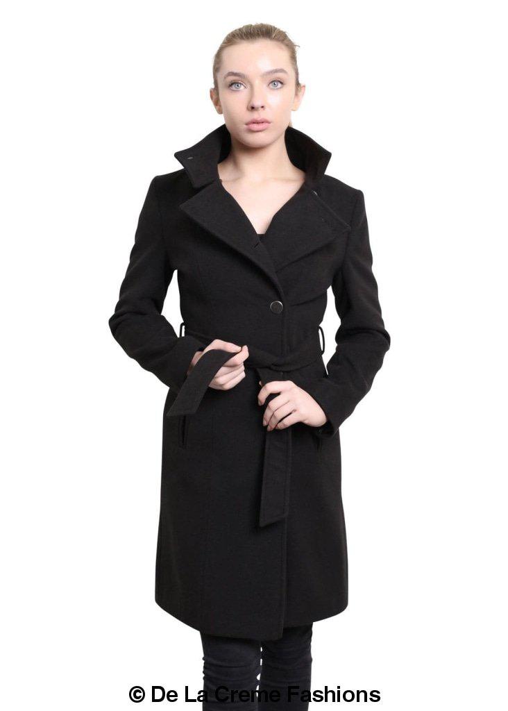 Hip Length Keep It Simple Coat-Rose Eleusis-UK 10/EU 38/US 6-Black-Urbanheer