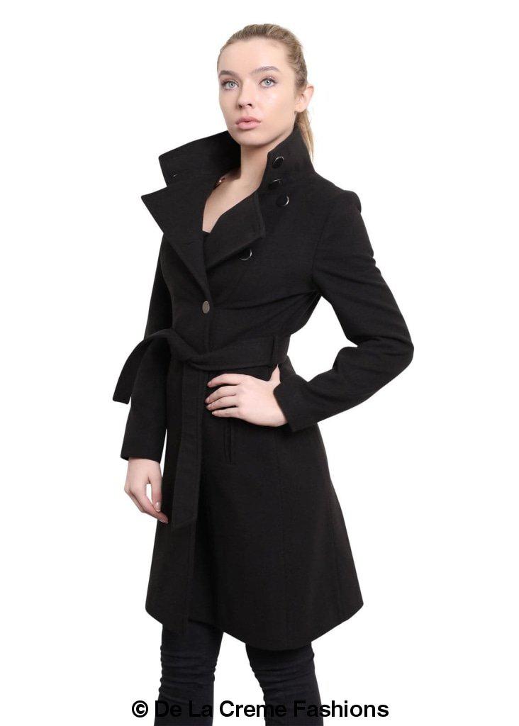 Hip Length Keep It Simple Coat-Rose Eleusis-UK 10/EU 38/US 6-Black-Urbanheer