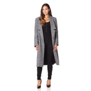 De La Creme - Womens Prince Of Wales Check Wrap Long Coat-Rose Eleusis-UK 10/EU 38/US 6-POW Check-Urbanheer