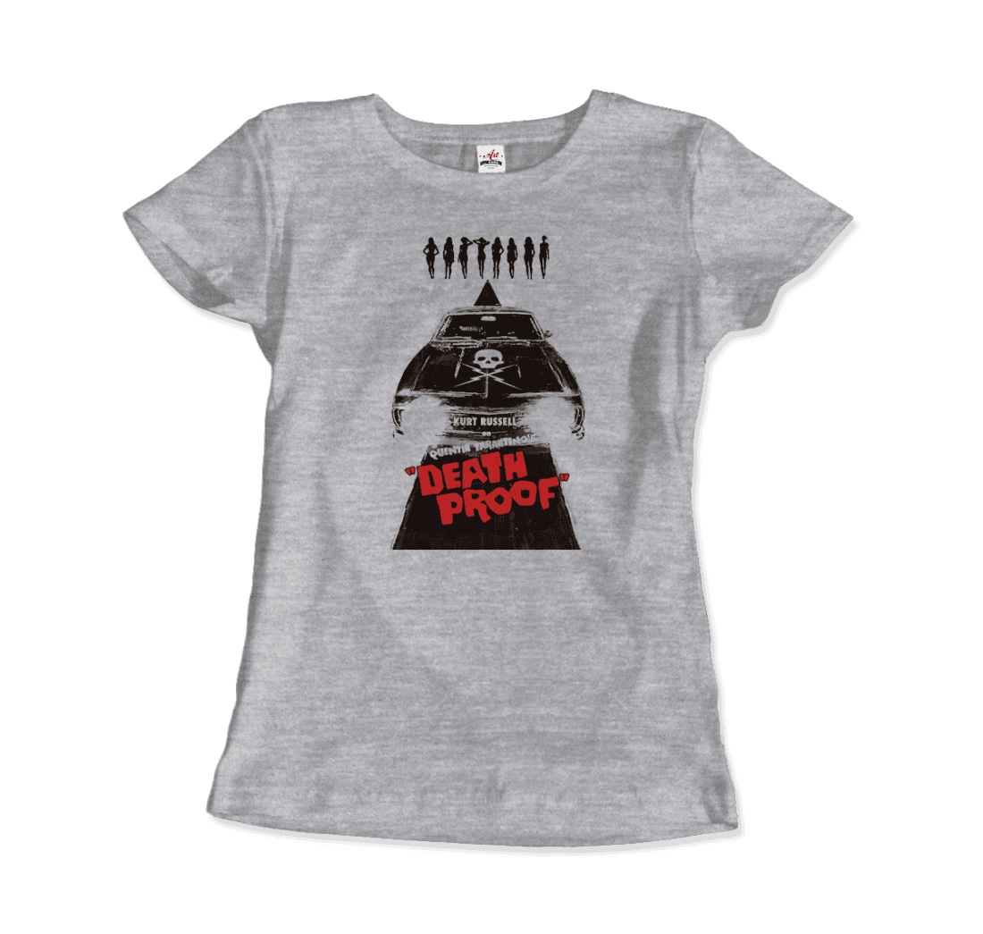 Death Proof Poster T-Shirt-Art-O-Rama-Women (Fitted)-White-S-Urbanheer