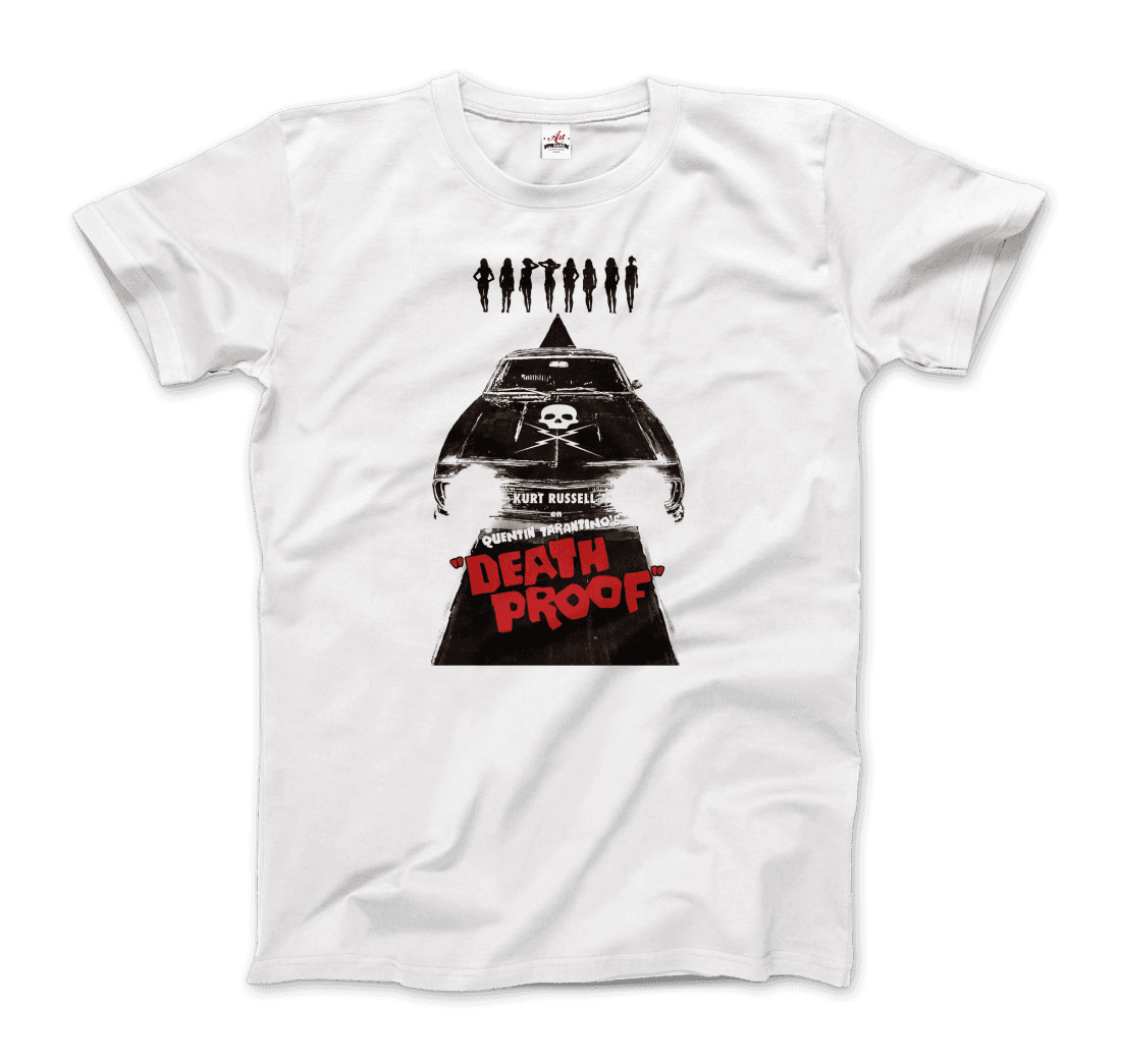 Death Proof Poster T-Shirt-Art-O-Rama-Men (Unisex)-White-S-Urbanheer